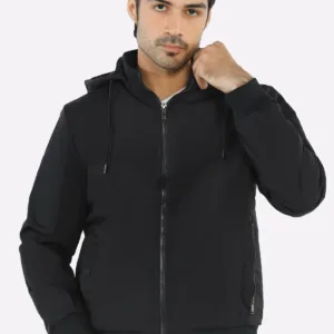 Men’s Black Detachable Hoodie