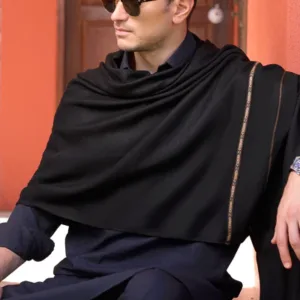 Black Woolen Men Shawl
