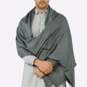 Dark Grey Woolen Men Shawl