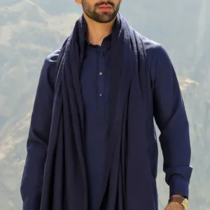 Men Blue Pashmina Cashmere Shawl